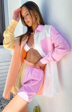 BB Exclusive Tops Paradise Palms Orange Multi Shirt