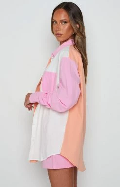 BB Exclusive Tops Paradise Palms Orange Multi Shirt 8 BB Exclusive Tops Paradise Palms Orange Multi Shirt