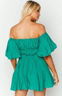 Beginning Boutique Paradise Puff Sleeve Dress Green 11 Beginning Boutique Paradise Puff Sleeve Dress Green