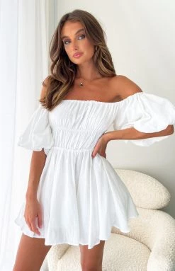 Beginning Boutique Paradise Puff Sleeve Dress White 15 Beginning Boutique Paradise Puff Sleeve Dress White