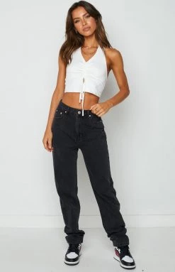 BB Exclusive Paris White Ruched Top Tops