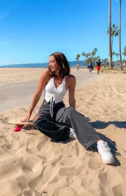 BB Exclusive Paris White Ruched Top Tops