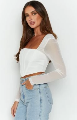 Beginning Boutique Parisian White Corset Top