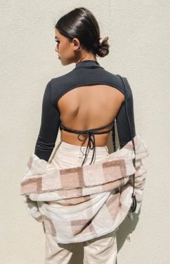 BB Exclusive Party's Over Crop Top Black Tops