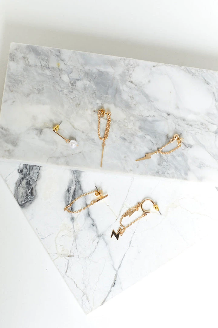 Eclat Pearl Chain Earring Pack New 3 Eclat Pearl Chain Earring Pack New