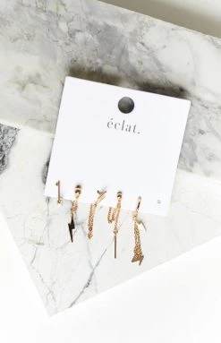 Eclat Pearl Chain Earring Pack New