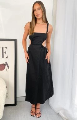 BB Exclusive Penelope Midi Dress Black Dresses