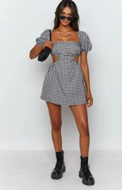BB Exclusive Penelope Mini Dress Mono Gingham Dresses