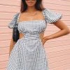 BB Exclusive Penelope Mini Dress Mono Gingham Dresses