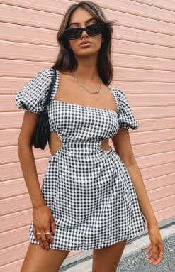 BB Exclusive Penelope Mini Dress Mono Gingham Dresses