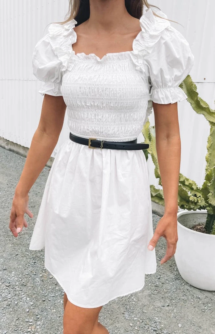 Beginning Boutique Percy Ruched Dress White 10 Beginning Boutique Percy Ruched Dress White