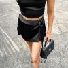 BB Exclusive Perfect Wrap Mini Skirt Black