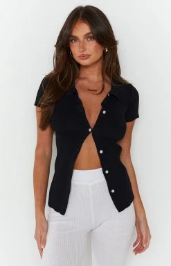 BB Exclusive Perry Black Knit Top New