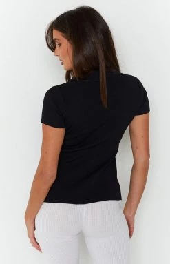 BB Exclusive Perry Black Knit Top New