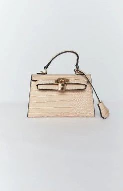 Peta And Jain Peta & Jain Hedi Nude Croc Handbag