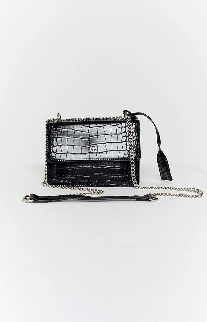 Peta And Jain Peta & Jain Lissy Shoulder Bag Black Croc Back In Stock 3 Peta And Jain Peta & Jain Lissy Shoulder Bag Black Croc Back In Stock