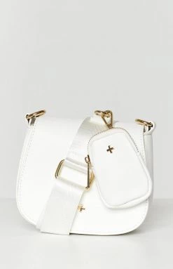 Peta And Jain Peta & Jain Leon White Mini Saddle Bag Peta + Jain