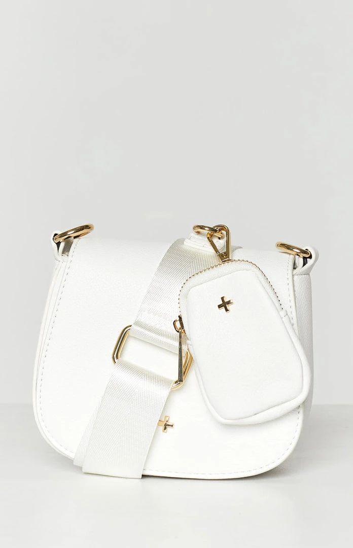 Peta And Jain Peta & Jain Leon White Mini Saddle Bag Peta + Jain 2 Peta And Jain Peta & Jain Leon White Mini Saddle Bag Peta + Jain