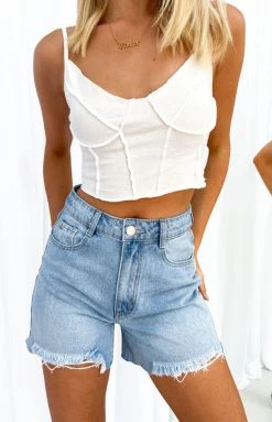 Beginning Boutique Bottoms Peyton Blue Denim Shorts