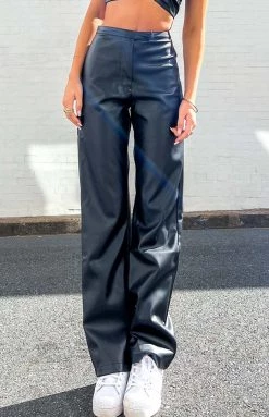 BB Exclusive Phoebe Black PU Pants
