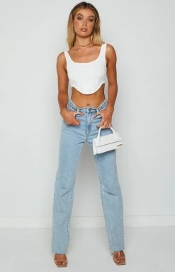 BB Exclusive Tops Picasso White Corset Top