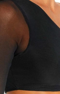 BB Exclusive Piper Black One Sleeve Mini Dress