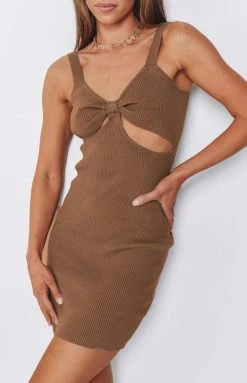 Beginning Boutique Pocket Rocket Mini Dress Brown