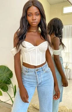 Beginning Boutique New Polly Bustier Top White 13 Beginning Boutique New Polly Bustier Top White