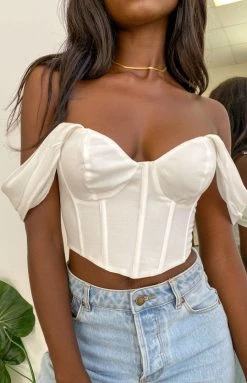 Beginning Boutique New Polly Bustier Top White
