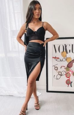 BB Exclusive Poolside Midi Skirt Black Bottoms