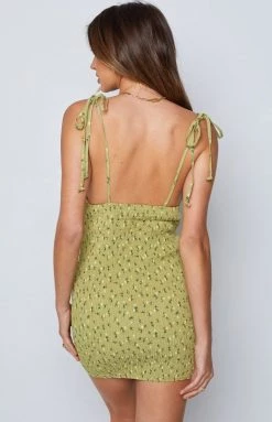 Beginning Boutique Dresses Postcards Mini Dress Green Floral