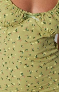 Beginning Boutique Dresses Postcards Mini Dress Green Floral