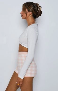 BB Exclusive Primrose Pink Knit Shorts Crop Tops