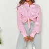 BB Exclusive Tops Psalm Striped Shirt Pink