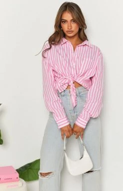 BB Exclusive Tops Psalm Striped Shirt Pink