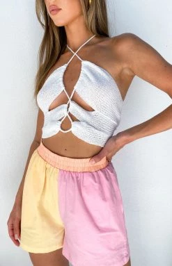 BB Exclusive Bottoms Qualia Orange Multi Shorts