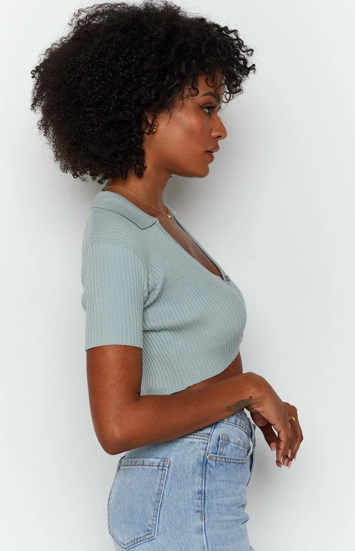 BB Exclusive Ramana Ribbed Knit Crop Sage 6 BB Exclusive Ramana Ribbed Knit Crop Sage