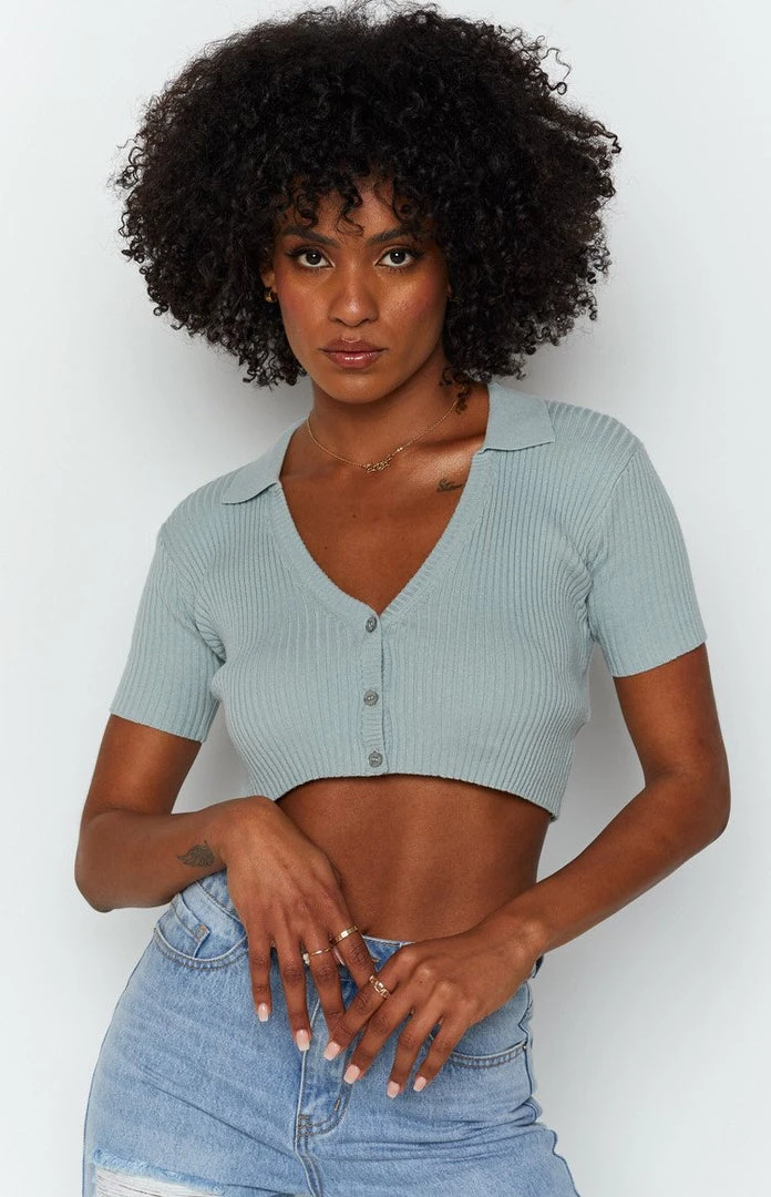 BB Exclusive Ramana Ribbed Knit Crop Sage 9 BB Exclusive Ramana Ribbed Knit Crop Sage