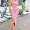 Beginning Boutique Ravenna Cut Out Maxi Dress Pink