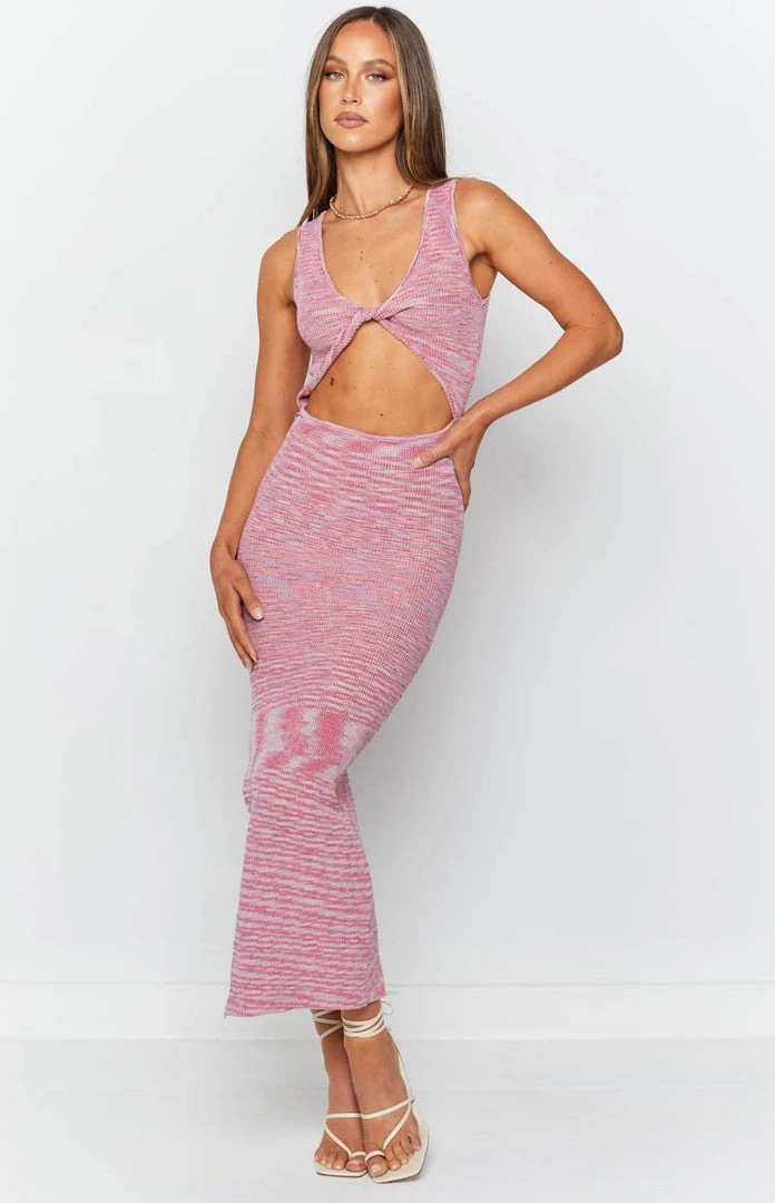 Beginning Boutique Ravenna Cut Out Maxi Dress Pink 4 Beginning Boutique Ravenna Cut Out Maxi Dress Pink