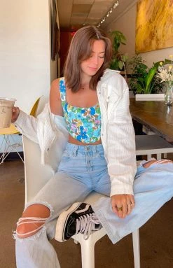 Beginning Boutique Outerwear Rayna Cord Jacket Cream