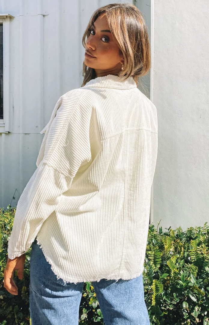 Beginning Boutique Outerwear Rayna Cord Jacket Cream 3 Beginning Boutique Outerwear Rayna Cord Jacket Cream