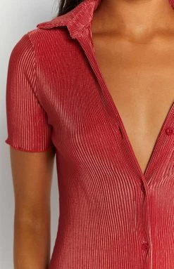 Beginning Boutique New Reagan Rust Midi Dress