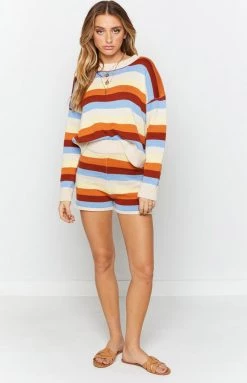 BB Exclusive Recharge Knit Shorts Stripe Bottoms