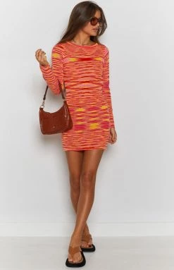 Beginning Boutique Alani Spacedye Mini Dress Orange Dresses 12 Beginning Boutique Alani Spacedye Mini Dress Orange Dresses