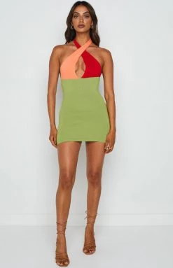 BB Exclusive Regan Green Halter Mini Dress Dresses 10 BB Exclusive Regan Green Halter Mini Dress Dresses