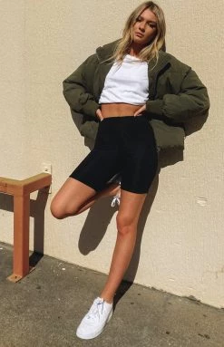 Beginning Boutique Remi Puffer Jacket Khaki