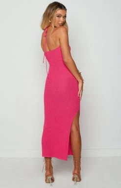 BB Exclusive Renata Pink Cut Out Midi Dress Dresses