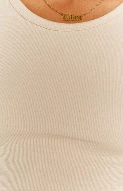 Beginning Boutique Restoration Beige Tank Top Tops