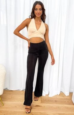 BB Exclusive Tops Rex Cream Halter Top